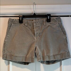 J Brand Faded Fatigue Cotton Chino Cuffed Shorts